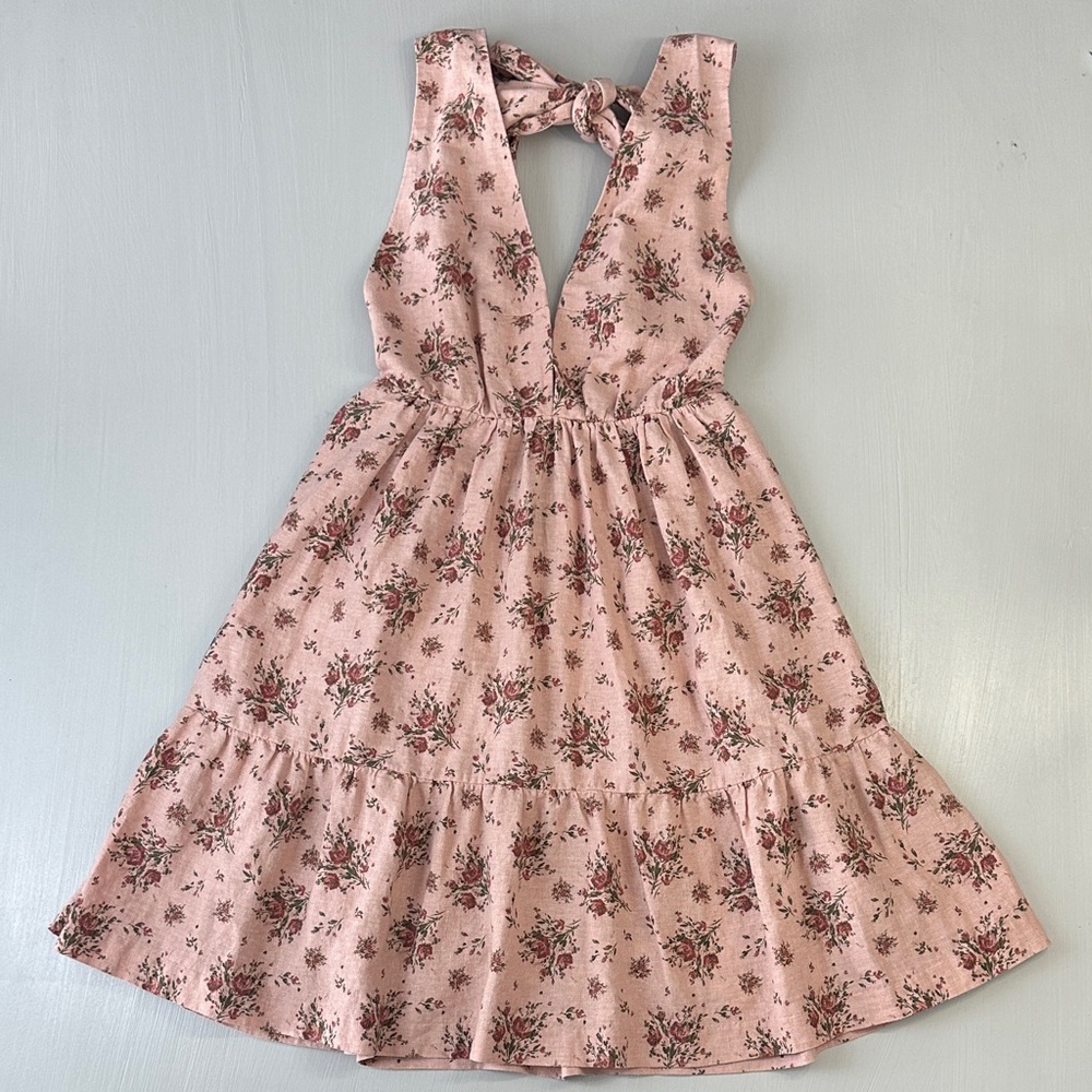 House of Harlow 1960 Floral Tie Back Mini Dress